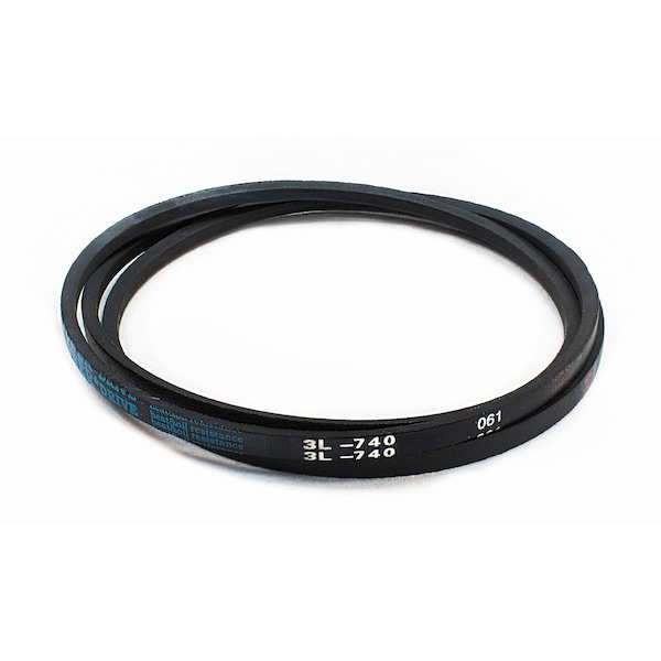 D&D 3L740 FHP V-Belt, 74 in Outside Length, 3/8 in Top Width, 7/32 in Thickness, 1 Ribs 3L740 - main